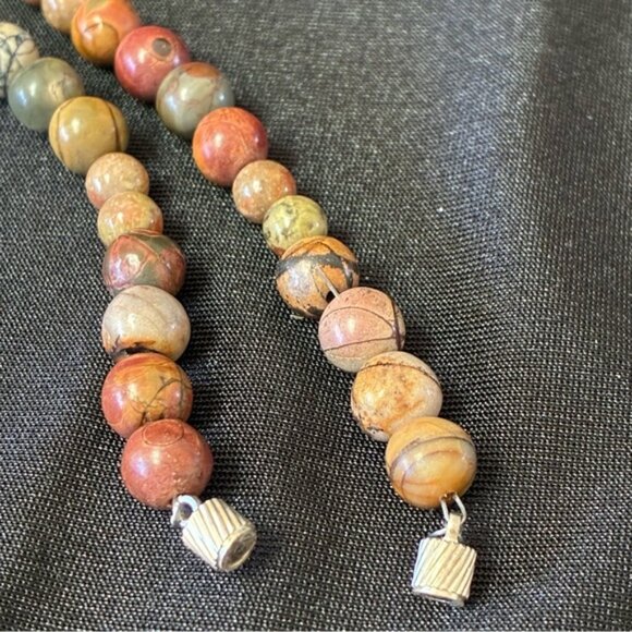 Handmade Picasso Jasper Gemstone Beads Necklace - Picture 6 of 7
